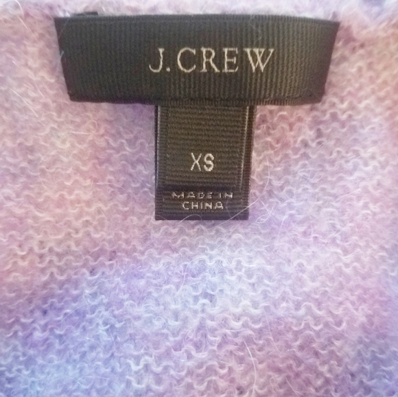J.Crew Lilac Mohair Blend V Neck Cardigan XS EUC - Picture 12 of 13